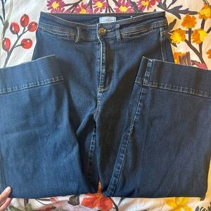 Loft High Rise Wide Leg Cropped Jeans